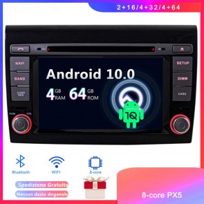 Android 10 Car Stereo Navigatore GPS Navigazione per Fiat Bravo (2007-2014)-1