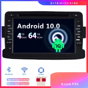 Android 10 Car Stereo Navigatore GPS Navigazione per Dacia Duster (Dal 2009)-1