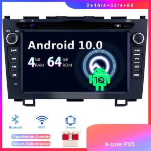 Android 10 Car Stereo Navigatore GPS Navigazione per Honda CR-V (2006-2011)-1