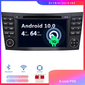 Android 10 Car Stereo Navigatore GPS Navigazione per Mercedes Classe E W211 (2002-2008)-1