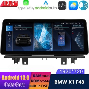 12,5" Android 13.0 Autoradio con Navigatore GPS Auto Stereo per BMW X1 F48 (Dal 2017)-1