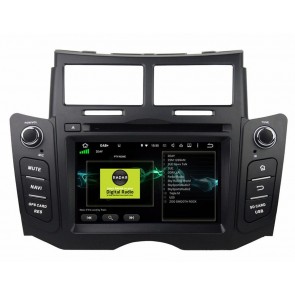 Toyota Yaris Android 10 Autoradio Lettore DVD con 8-Core 4GB+64GB Touchscreen Bluetooth Comandi al volante Microfono DSP DAB CD SD USB 4G LTE WiFi MirrorLink OBD2 CarPlay - Android 10.0 Autoradio Navigatore GPS Specifico per Toyota Yaris (2005-2011)