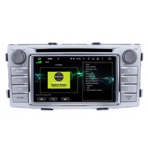 Toyota Hilux Android 10 Autoradio Lettore DVD con 8-Core 4GB+64GB Touchscreen Bluetooth Comandi al volante Microfono DSP DAB CD SD USB 4G LTE WiFi MirrorLink OBD2 CarPlay - Android 10.0 Autoradio Navigatore GPS Specifico per Toyota Hilux (2012-2015)