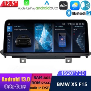 12,5" Android 13.0 Autoradio con Navigatore GPS Auto Stereo per BMW X5 F15 (2014-2017)-1