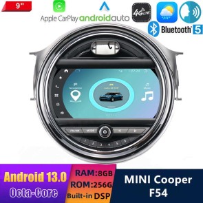 9" Android 13.0 Autoradio con Navigatore GPS Auto Stereo per MINI Clubman F54 (2013-2017)-1