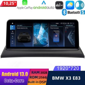 10,25" Android 13.0 Autoradio con Navigatore GPS Auto Stereo per BMW X3 E83 (2003-2010)-1