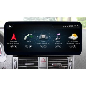 Mercedes W204 Android 13.0 Autoradio Lettore Multimediale Navigazione GPS con 8-Core 8GB+256GB Touchscreen Bluetooth vivavoce SWC DAB USB WiFi 4G LTE CarPlay - 12,5