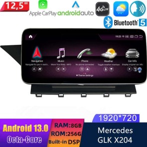 12,5" Android 13 Autoradio con Navigatore GPS Auto Stereo per Mercedes GLK X204 (2008-2012)-1