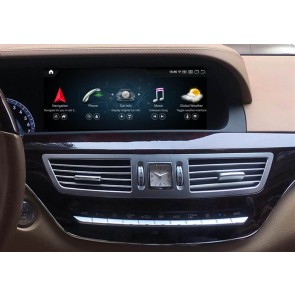 Mercedes W221 Android 13.0 Autoradio Lettore Multimediale Navigazione GPS con 8-Core 8GB+256GB Touchscreen Bluetooth vivavoce SWC DAB USB WiFi 4GLTE CarPlay - 10,25