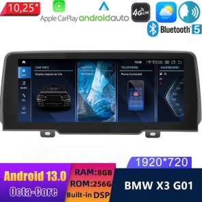 10,25" Android 13.0 Autoradio con Navigatore GPS Auto Stereo per BMW X3 G01 (2018-2022)-1