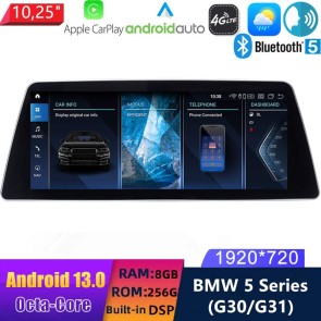 10,25" Android 13.0 Autoradio con Navigatore GPS Auto Stereo per BMW Serie 5 G30/G31 (Dal 2017)-1