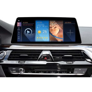 BMW Serie 5 G30/G31 Android 13 Autoradio Lettore Multimediale Navigazione GPS con 8-Core 8GB+256GB Touchscreen Bluetooth vivavoce DSP SWC DAB SD USB WiFi 4G LTE CarPlay - 10,25
