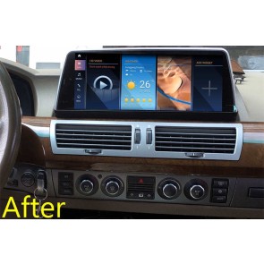 BMW Serie 7 E65/E66 Android 13 Autoradio Lettore Multimediale Navigazione GPS con 8-Core 8GB+256GB Touchscreen Bluetooth vivavoce DSP SWC DAB SD USB WiFi 4G LTE CarPlay - 10,25