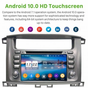7" Android 10.0 Autoradio Navigatore GPS Specifico per Toyota Land Cruiser 100 (1998-2007)-1