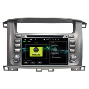Toyota Land Cruiser 100 Android 10 Autoradio Lettore DVD con 8-Core 4GB+64GB Touchscreen Bluetooth Comandi al volante Microfono DSP DAB CD SD USB 4G LTE WiFi OBD2 CarPlay - 7