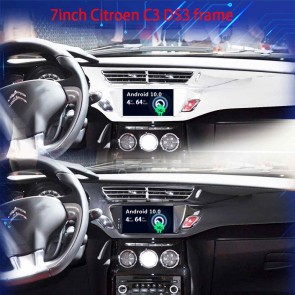 Citroën C3 Android 10.0 Autoradio Lettore DVD con Octa-Core 2GB+32GB Bluetooth Comandi al volante DAB CD SD USB 4G WiFi TV MirrorLink OBD2 CarPlay - Autoradio DVD Navigatore GPS Specifico per Citroën C3 (2010-2016) con sistema Android 10