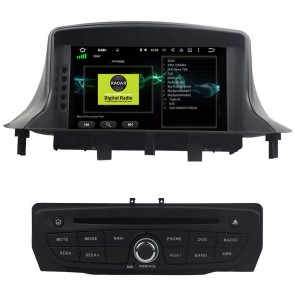 Renault Mégane III Android 10 Autoradio Lettore DVD con 8-Core 4GB+64GB Touchscreen Bluetooth Comandi al volante Microfono DSP DAB SD USB 4G LTE WiFi MirrorLink CarPlay - 7