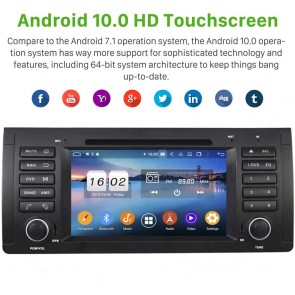 BMW Serie 5 E39 Android 10 Autoradio Lettore DVD con 8-Core 4GB+64GB Touchscreen Bluetooth Comandi al volante Microfono DSP DAB SD USB 4G LTE WiFi MirrorLink OBD2 CarPlay - 9