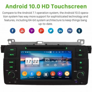 BMW Serie 3 E46 Android 10 Autoradio Lettore DVD con 8-Core 4GB+64GB Touchscreen Bluetooth Comandi al volante Microfono DSP DAB SD USB 4G LTE WiFi MirrorLink OBD2 CarPlay - 9