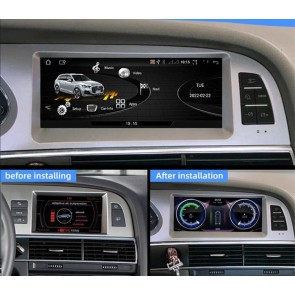 Audi A6 Android 14.0 Autoradio Lettore DVD con 8GB+128GB Bluetooth Comandi al volante DAB WiFi 4G CarPlay Android Auto - 8,8