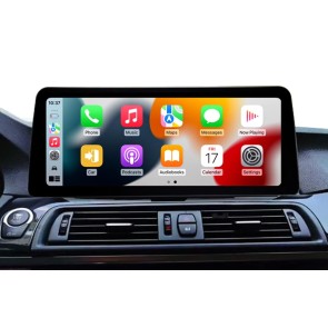 BMW Serie 5 F10 Android 14.0 Autoradio Lettore DVD con 8-Core 8GB+128GB Touchscreen Bluetooth Comandi al volante Microfono DAB USB AUX WiFi 4G LTE CarPlay Android Auto - 12,3