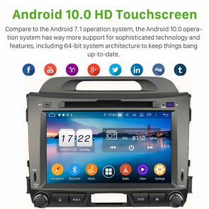 8" Android 10.0 Autoradio Navigatore GPS Specifico per Kia Sportage (Dal 2010)-1