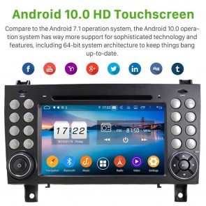 Mercedes SLK R171 Android 10 Autoradio Lettore DVD con 8-Core 4GB+64GB Touchscreen Bluetooth Comandi al volante Microfono DSP DAB CD SD USB 4G LTE WiFi MirrorLink OBD2 CarPlay - 8