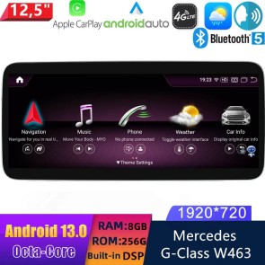 12,5" Android 13 Autoradio con Navigatore GPS Auto Stereo per Mercedes Classe G W463 (2013-2018)-1