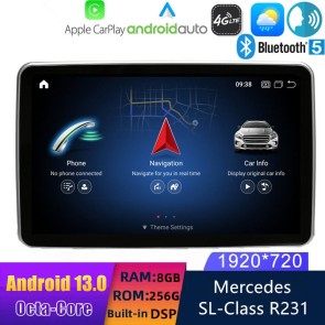 9" Android 13 Autoradio con Navigatore GPS Auto Stereo per Mercedes SL R231 (2012-2015)-1