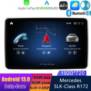 9" Android 13 Autoradio con Navigatore GPS Auto Stereo per Mercedes SLK R172 (2011-2015)-1