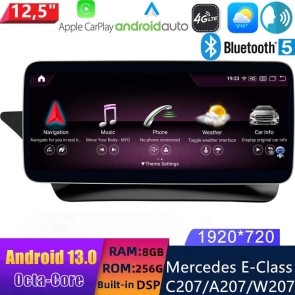 12,5" Android 13 Autoradio con Navigatore GPS Auto Stereo per Mercedes Classe E C207/A207 (2010-2017)-1