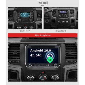 Dodge Ram Android 10 Autoradio Lettore DVD con Octa-Core 4GB+64GB Touchscreen Bluetooth vivavoce Microfono RDS DAB SD USB AUX WiFi TV MirrorLink OBD2 CarPlay - 7