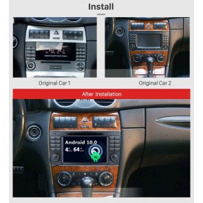 Mercedes CLK W209 Android 10 Autoradio Lettore DVD con Octa-Core 4GB+64GB Touchscreen Bluetooth vivavoce Microfono RDS DAB SD USB AUX WiFi TV MirrorLink OBD2 CarPlay - 7