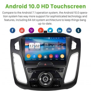 Ford Focus 3 Android 10 Autoradio Lettore DVD con 8-Core 4GB+64GB Touchscreen Bluetooth Comandi al volante Microfono DSP DAB CD SD USB 4G LTE WiFi MirrorLink OBD2 CarPlay - 9