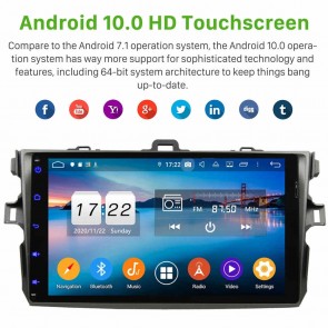 9" Android 10.0 Autoradio Navigatore GPS Specifico per Toyota Corolla (2007-2013)-1