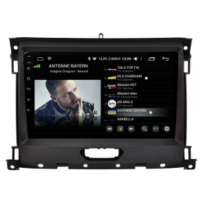 Ford Ranger Android 13.0 Autoradio Lettore DVD con 9 Pollici IPS Touchscreen 8-Core 6GB+128GB Bluetooth Vivavoce RDS DAB DSP USB 4G LTE WiFi Wireless CarPlay - Android 13.0 Car Stereo Navigatore GPS Navigazione per Ford Ranger (2015-2020)