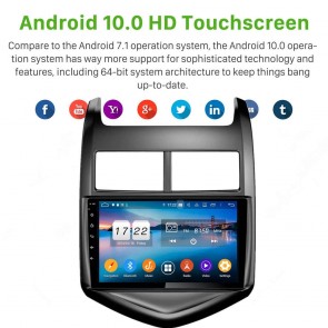 9" Android 10.0 Autoradio Navigatore GPS Specifico per Chevrolet Aveo (2011-2015)-1