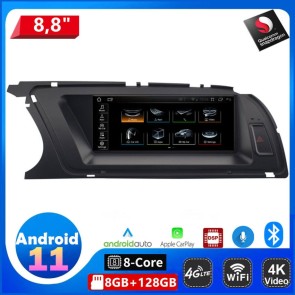 Audi S4 B8 Android 11.0 Autoradio Lettore DVD con 8-Core 8GB+128GB Touchscreen Bluetooth Controllo del volante Microfono DAB SWC USB WiFi 4G LTE CarPlay Android Auto - 8,8