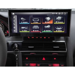 Audi A6 Android 13 Autoradio Lettore Multimediale Navigazione GPS con 8GB+256GB Bluetooth vivavoce DSP DAB WiFi 4G CarPlay - 12,5