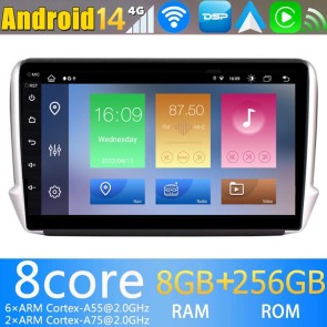 10" Android 14.0 Autoradio con Navigatore GPS per Peugeot 2008 (2013-2020)-1
