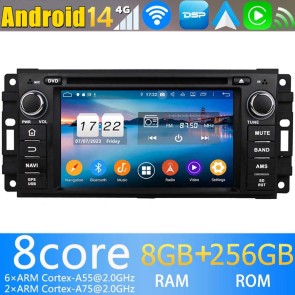 7" Android 14.0 Autoradio con Navigatore GPS per Dodge RAM 1500/2500/3500 (Dal 2007)-1
