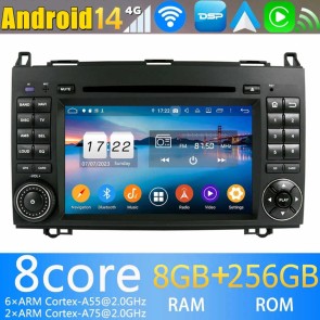 Mercedes Vito Android 13 Autoradio Lettore DVD con 8GB+128GB Bluetooth Comandi al volante DAB USB 4G WiFi OBD2 CarPlay - 9