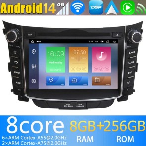 7" Android 14.0 Autoradio con Navigatore GPS per Hyundai i30 (2011-2017)-1