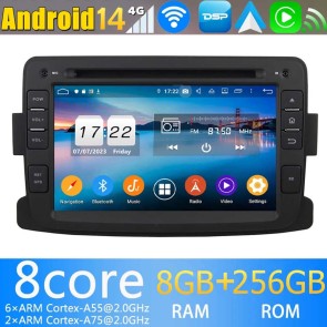 7" Android 14.0 Autoradio con Navigatore GPS per Dacia Sandero (Dal 2012)-1