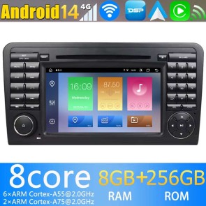 7" Android 14.0 Autoradio con Navigatore GPS per Mercedes GL X164 (2006-2012)-1