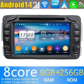 7" Android 13.0 Autoradio Navigatore GPS Specifico per Mercedes ML W163 (1998-2004)-1