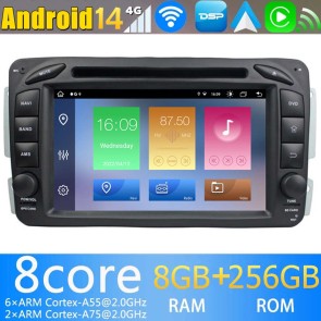 7" Android 14.0 Autoradio con Navigatore GPS per Mercedes Vito (2003-2006)-1