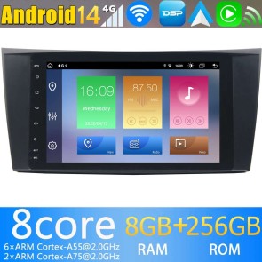 Mercedes CLS W219 Android 14 Autoradio Navigazione GPS Auto Stereo Lettore Multimediale con 8+256GB Bluetooth DAB DSP USB 4G WiFi Telecamere 360° CarPlay Android Auto - 8