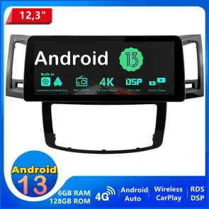 12,3" Android 13.0 Car Stereo Navigatore GPS Navigazione per Toyota Hilux (2005-2015)-1