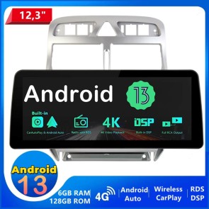 12,3" Android 13.0 Car Stereo Navigatore GPS Navigazione per Peugeot 307 (Dal 2002)-1